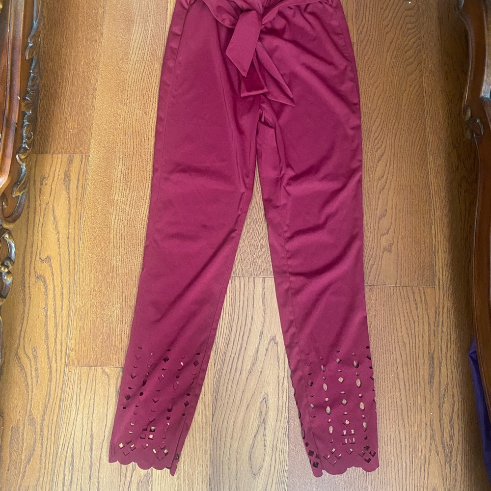 maroon pants with bow - Picture 5 of 8